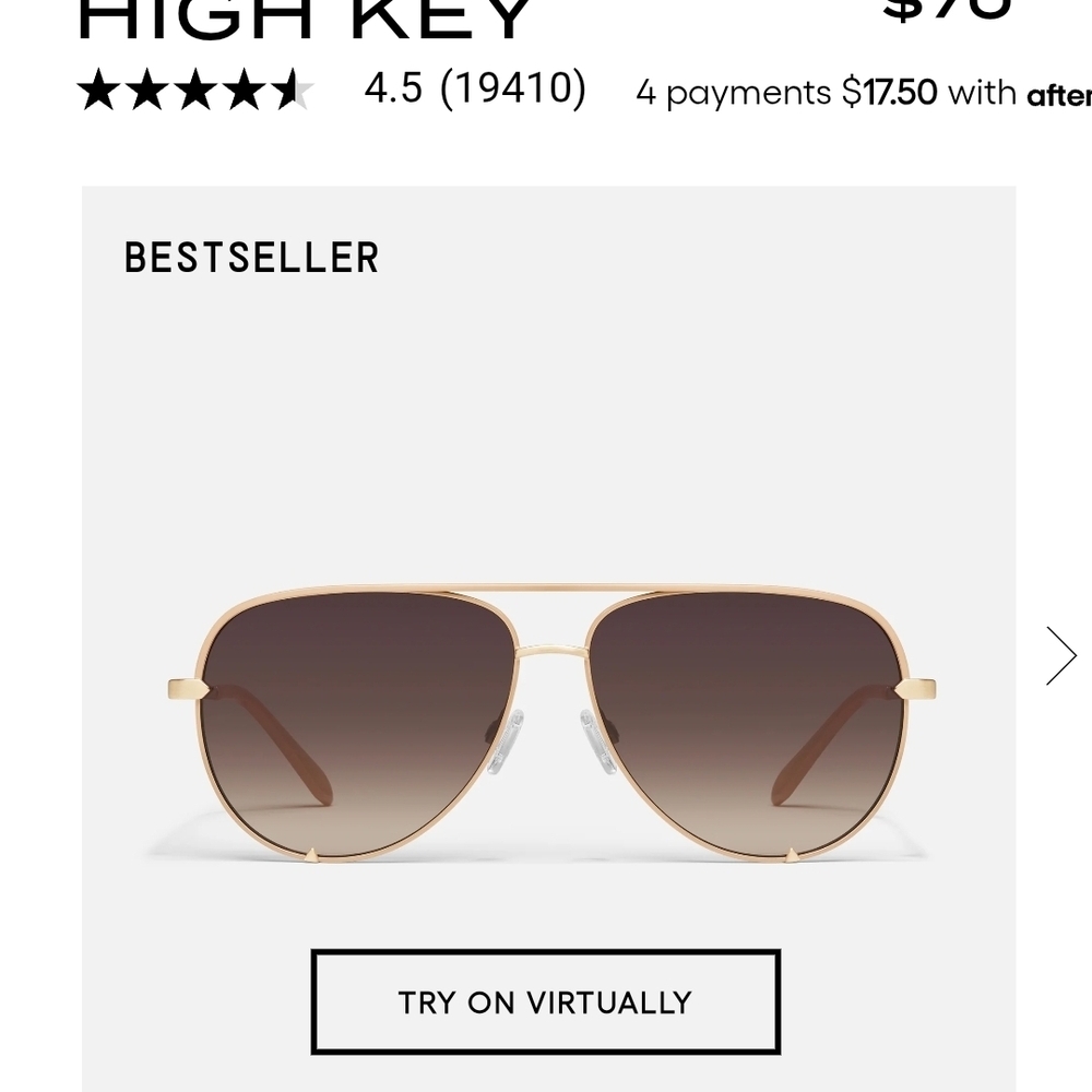 Quay Australia Gold and Brown Sunglasses